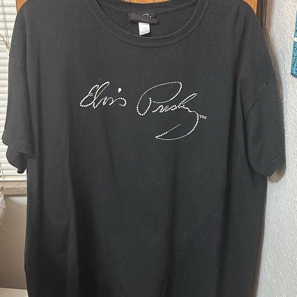 Elvis Presley Signature Black T-Shirt Unisex